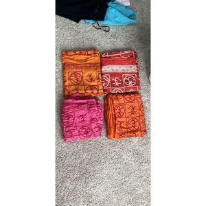 Traditional Bandhani Banarsi georgette chunni dupatta Tie-dye Desi yoga scarf